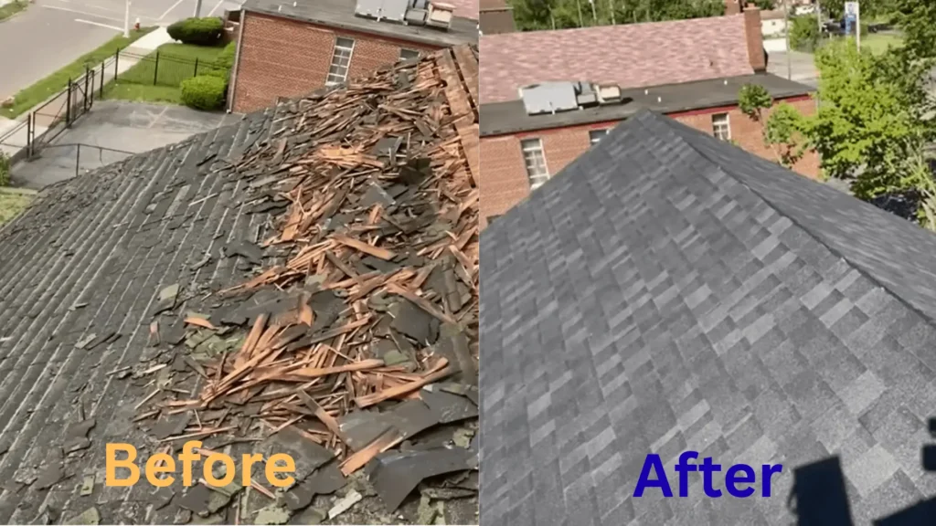 Full roof replacement after hail