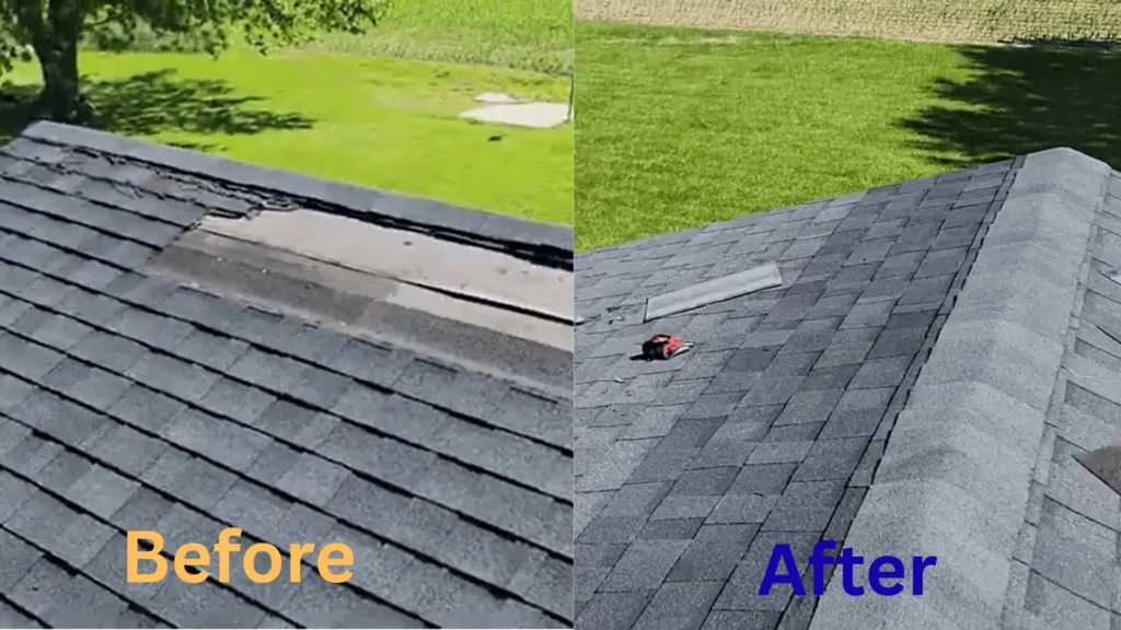 Storm-damaged roof repair in Willow Creek Farms