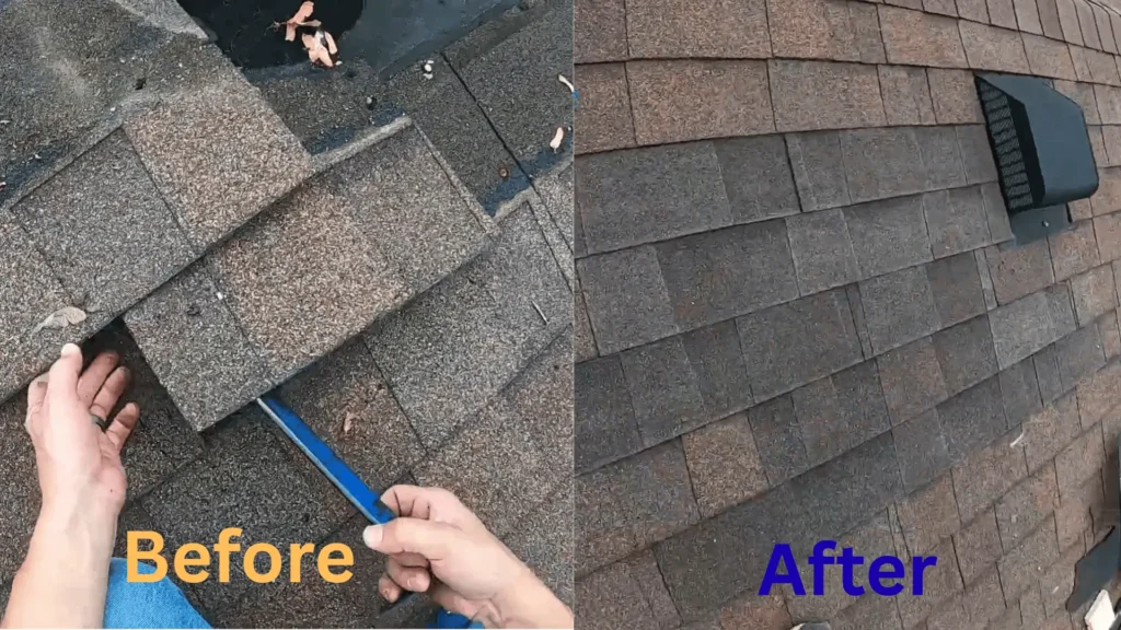 Wind-damaged roof repair in Atascocita