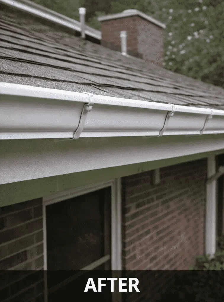 Gutter after repair