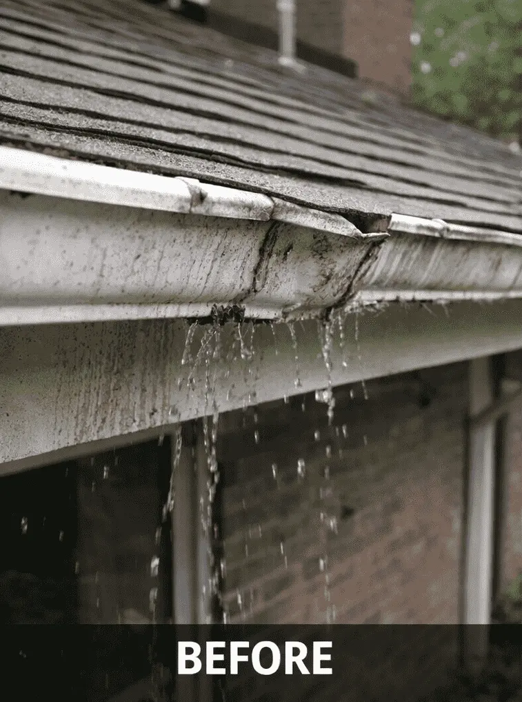 Gutter before repair