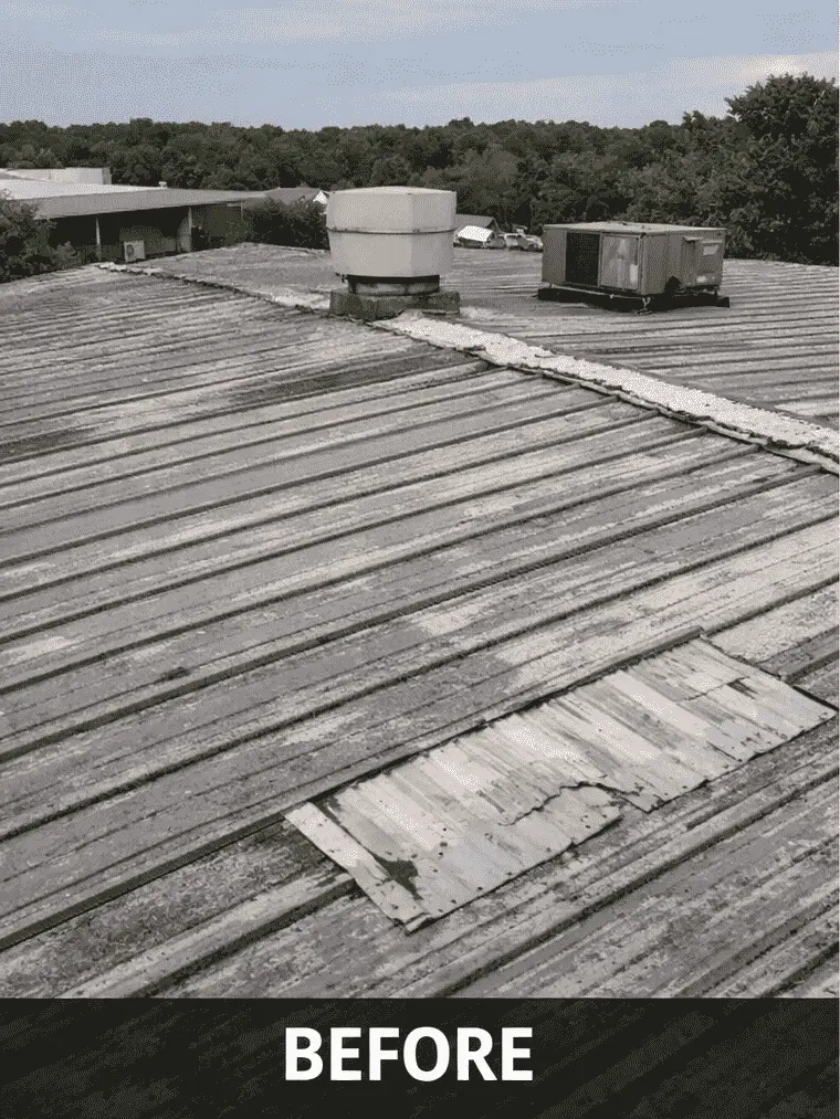 Metal Roof Replacement Before
